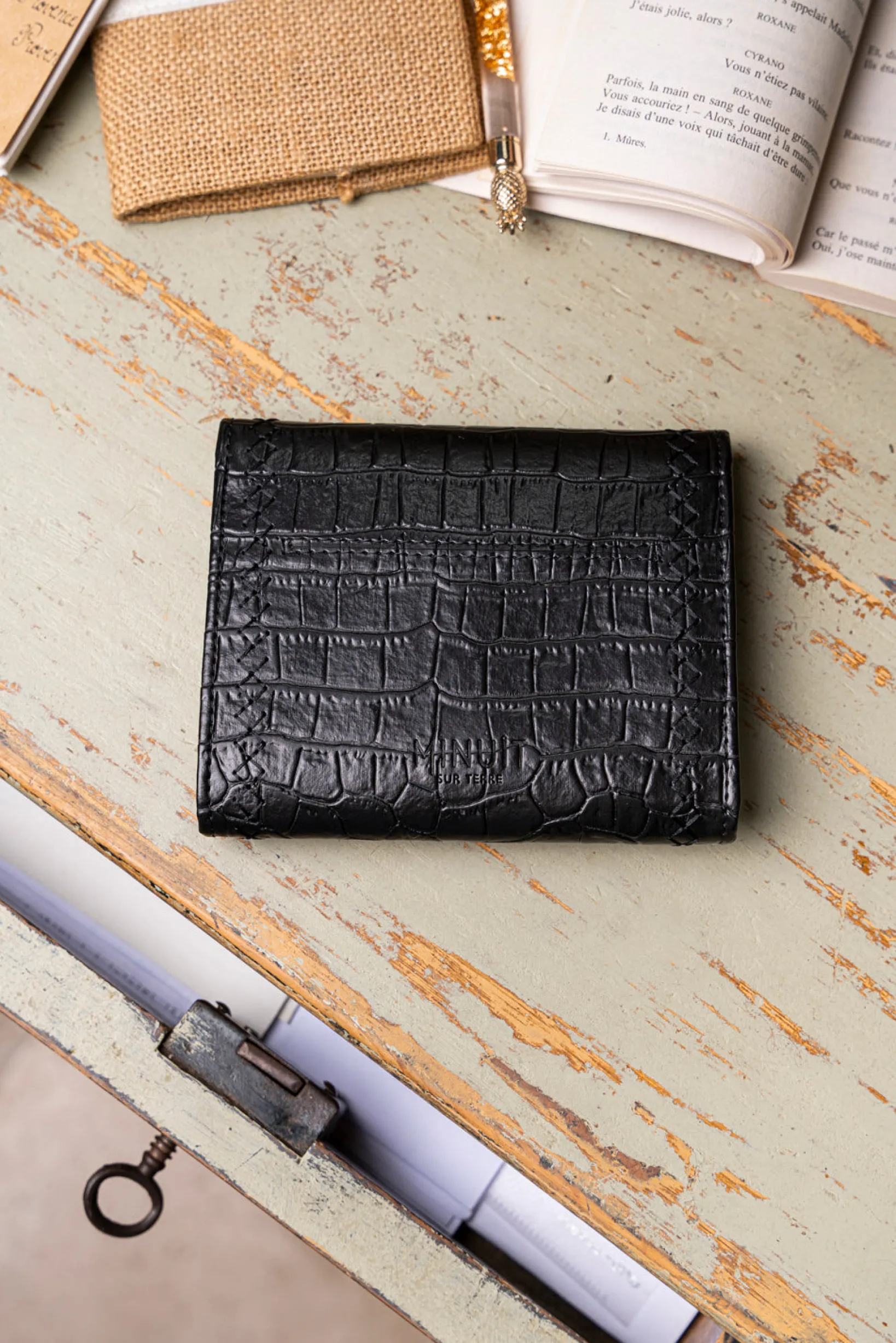 Minuit sur Terre Portfolios<Allegro Croco Noir