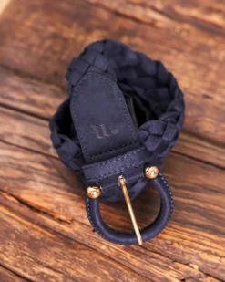 Minuit sur Terre Belts<Tressée Bleu Minuit