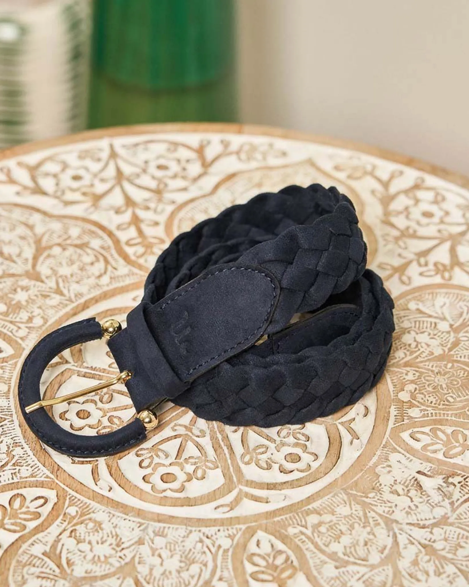 Minuit sur Terre Belts<Tressée Bleu Minuit